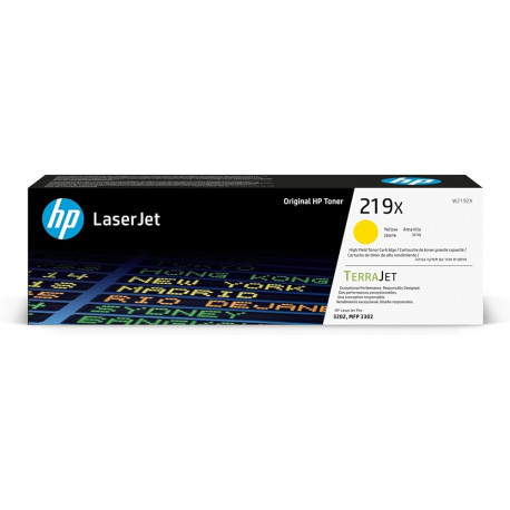 HP 219X Jaune Toner LaserJet Original - 2500 pages